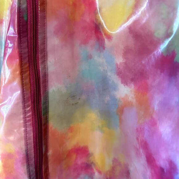 Rainbow Vinyl Bomber Jacket - Size M/L - Picture 4 of 5